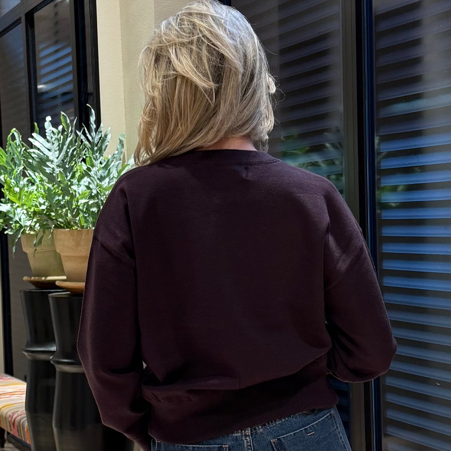 With Black Trui Margot Aubergine - Peet kleding