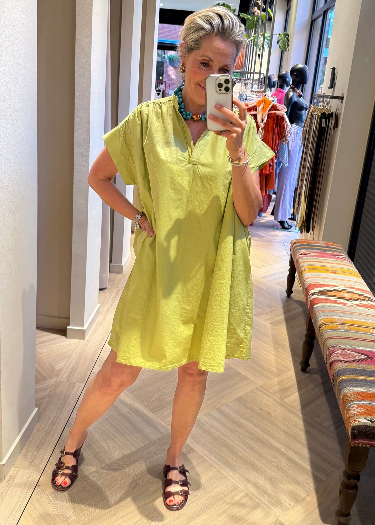 Jurk Katoo Cotton Groen - Peet kleding