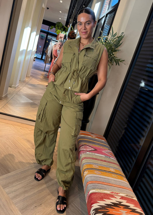 Ambika Gilet Aleid Olijf - Peet kleding