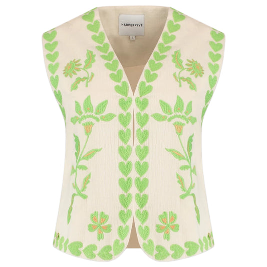 Harper & Yve Gilet Milan Groen - Peet kleding
