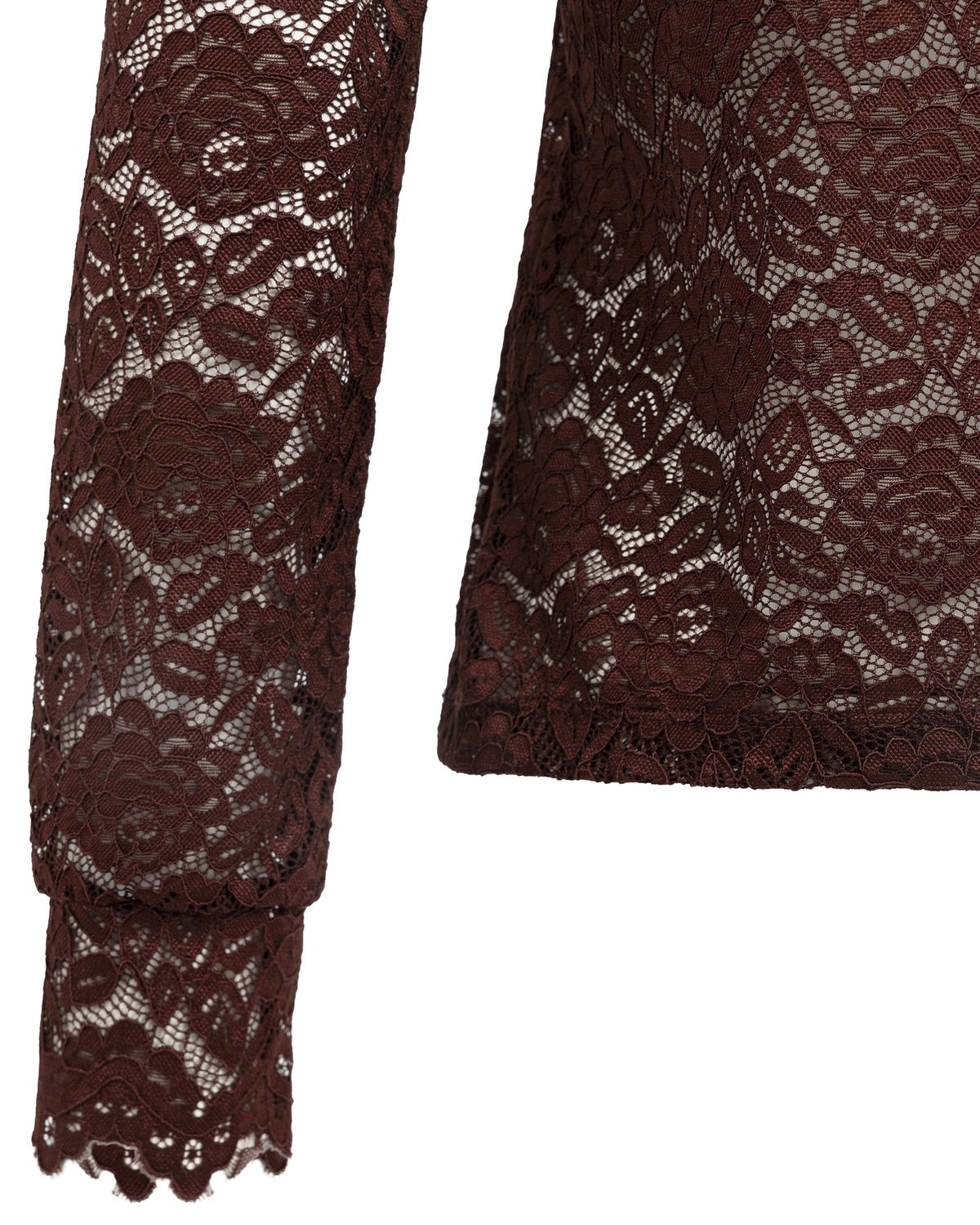 Yaya Lace Top Chocolat Red - Peet kleding