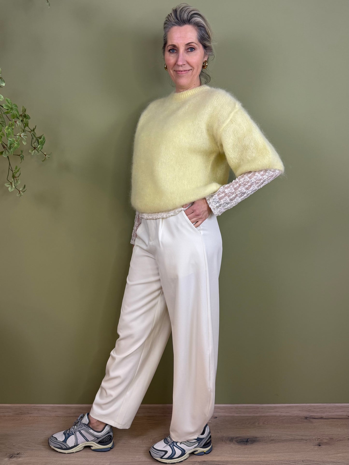 Mohair Trui Pip Geel - Peet kleding