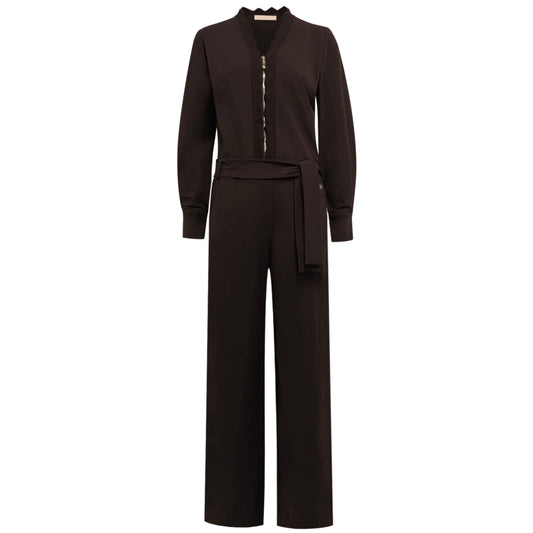 Triple Nine - Travel Jumpsuit Milana Donkerbruin - 51907 - Peet kleding
