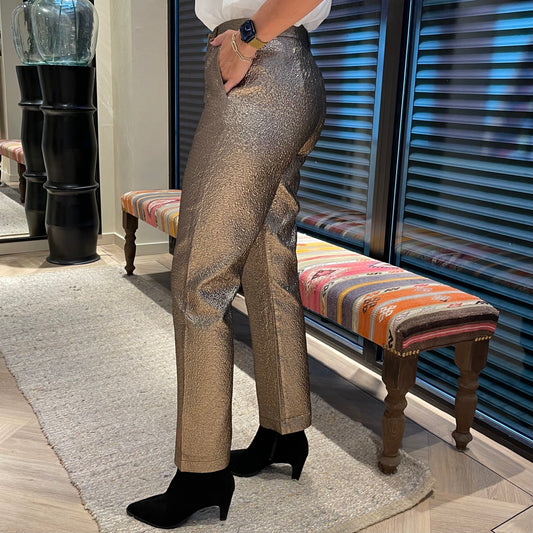 Geisha Chino Broek Goud - Peet kleding