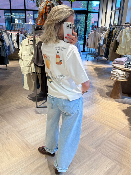 Copenhage Muse Tee Offwhite Mimosa - Peet kleding