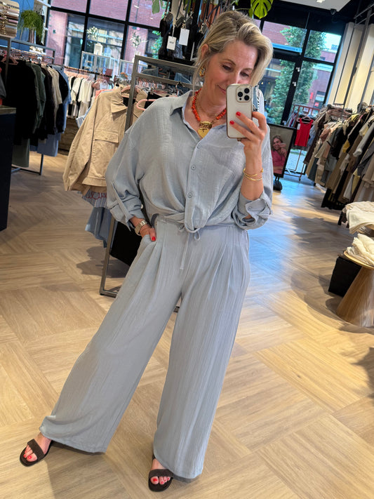 Ambika Broek Ada Grijs Blauw - Peet kleding