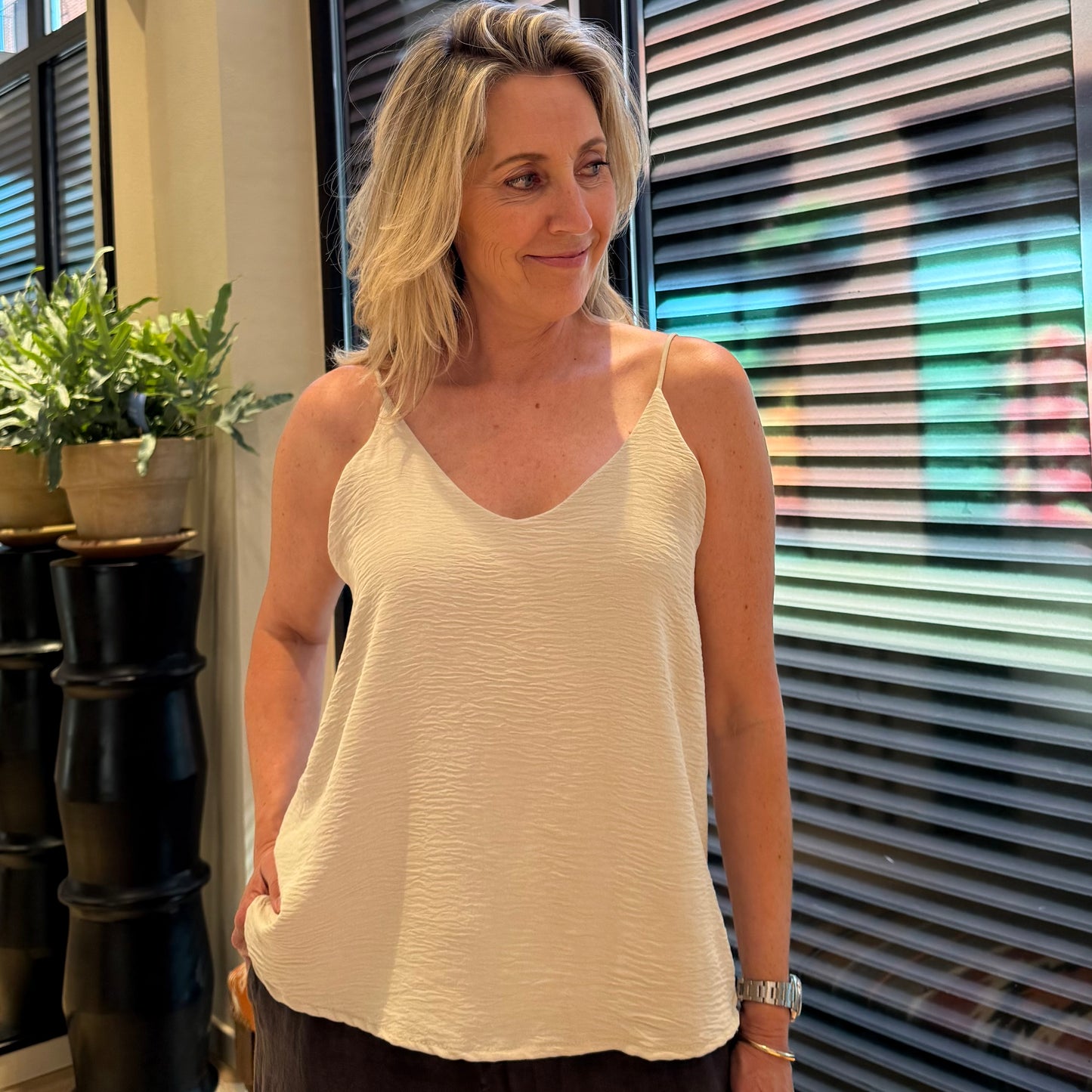 Azzurro Top Angel Zand - Peet kleding