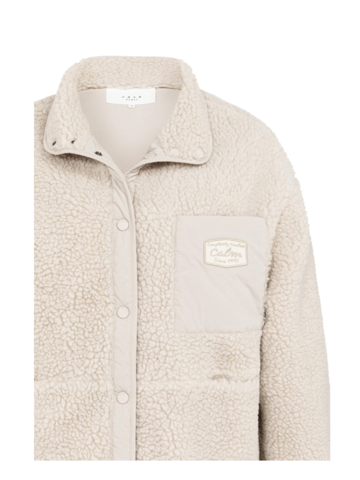 Yaya Teddy Jacket Grijzig Zand - Peet kleding