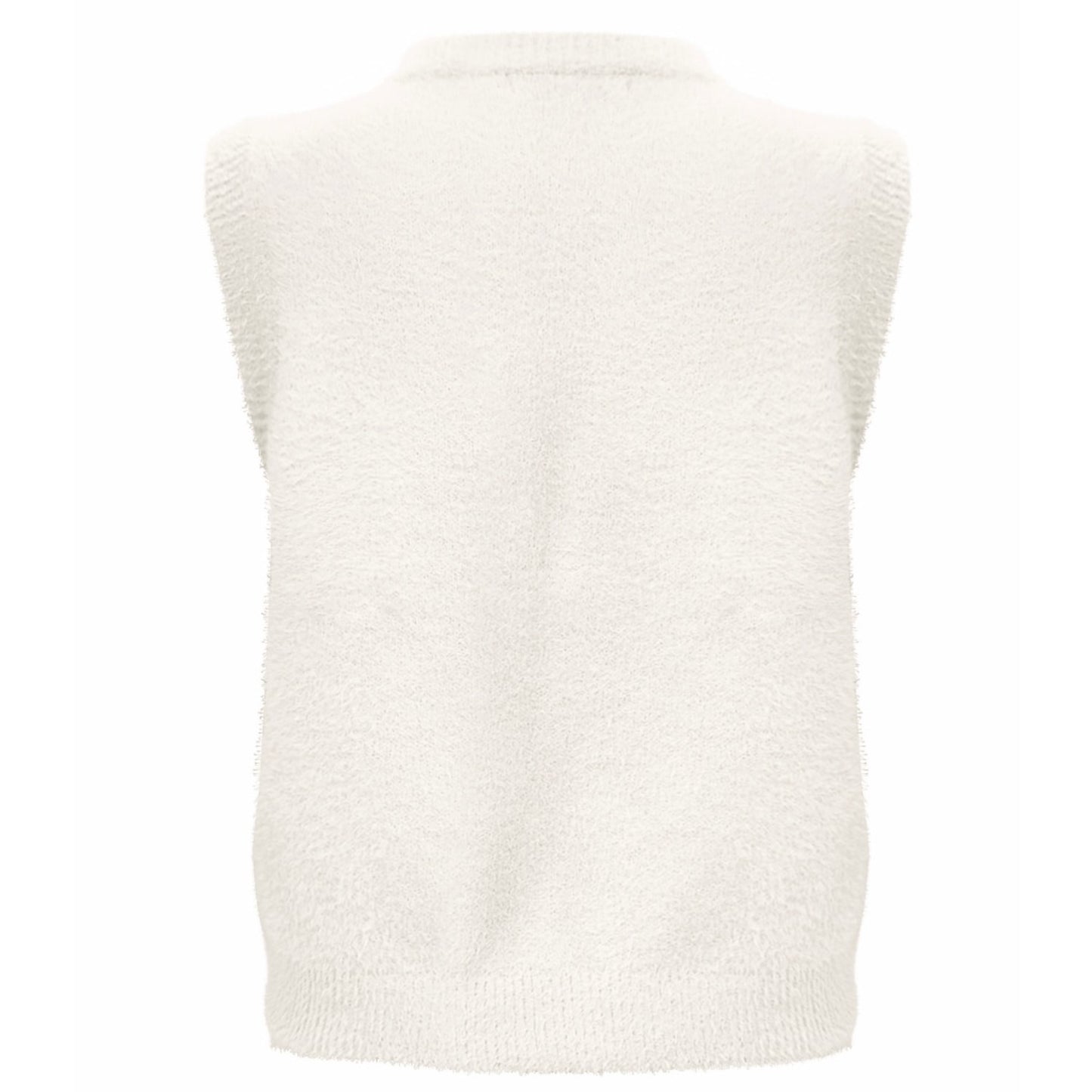 Triple Nine - Fluffy Gilet Inky Creme - 9001 - Peet kleding