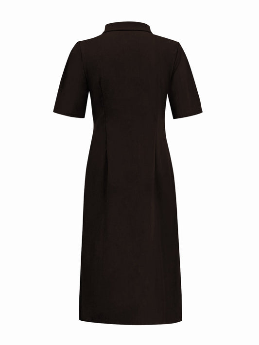 Triple Nine Travel Jurk Celin Donkerbruin - 51808 - Peet kleding