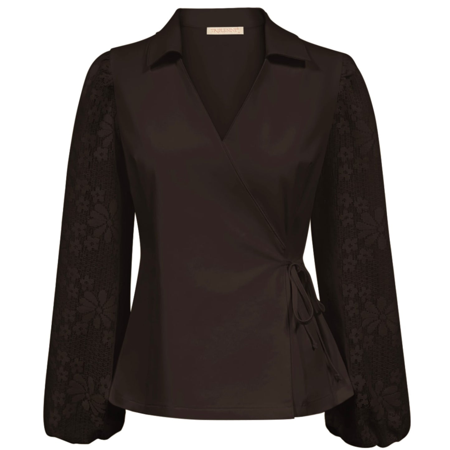 Triple Nine - Travel Top Mylene Donkerbruin - 6925 - Peet kleding