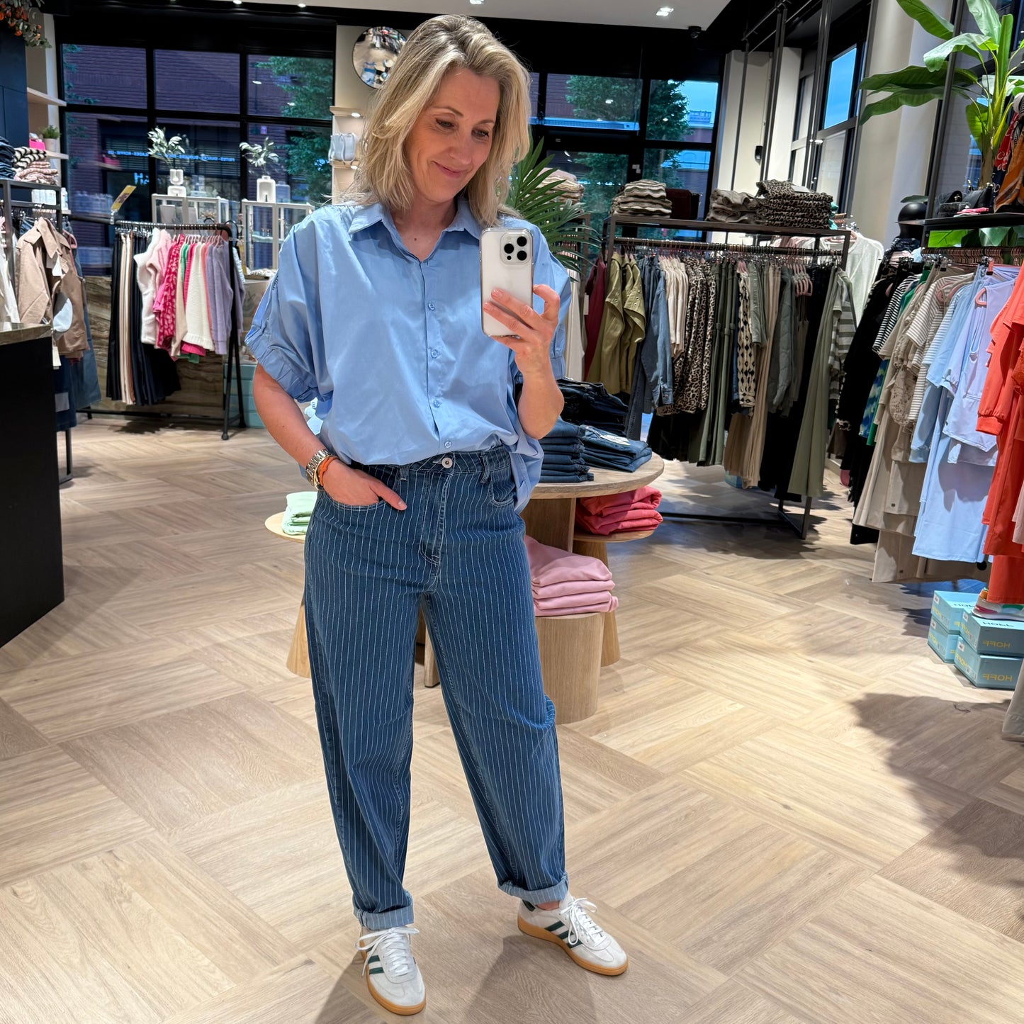 Azzurro Blouse Shirley Lichtblauw