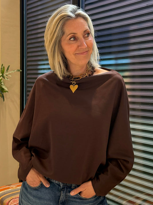 Azzurro Sweater Gaby Bruin - Peet kleding