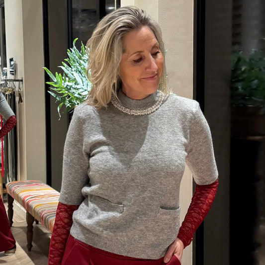 Ichi Top Macon Grijs Parel - Peet kleding