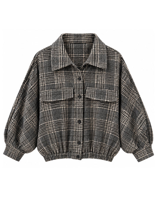 Blouson Bomber Ruit Zwart - Peet kleding
