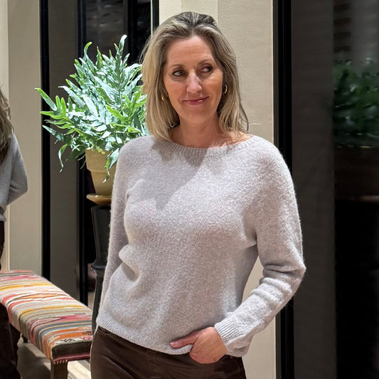 Triple Nine - Top Levina Alpaca Grijs Melee - Peet kleding