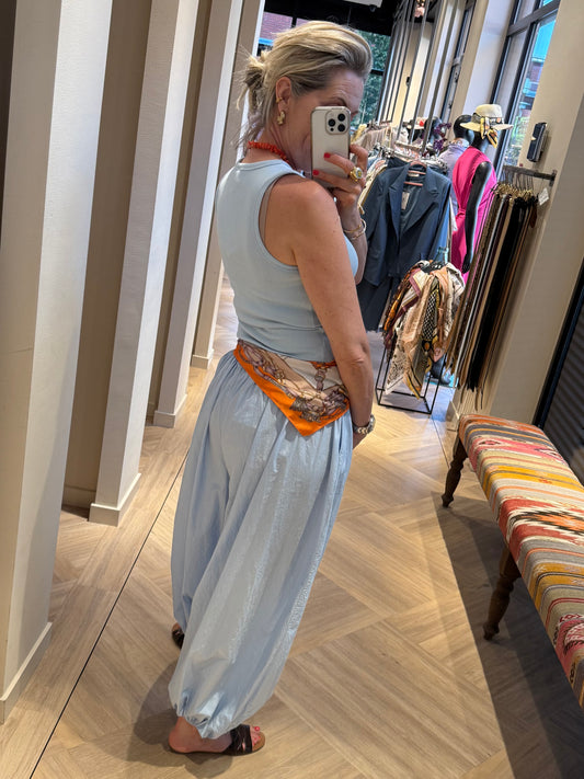 Broek Parachute Lichtblauw - Peet kleding