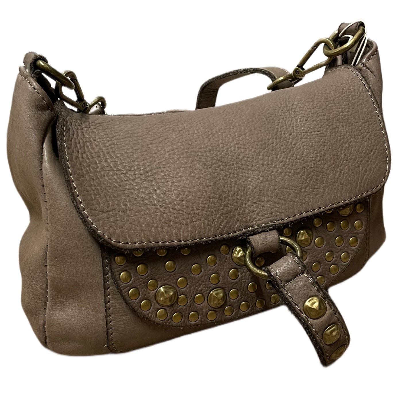 Tas Jeroma Leder Taupe - Peet kleding