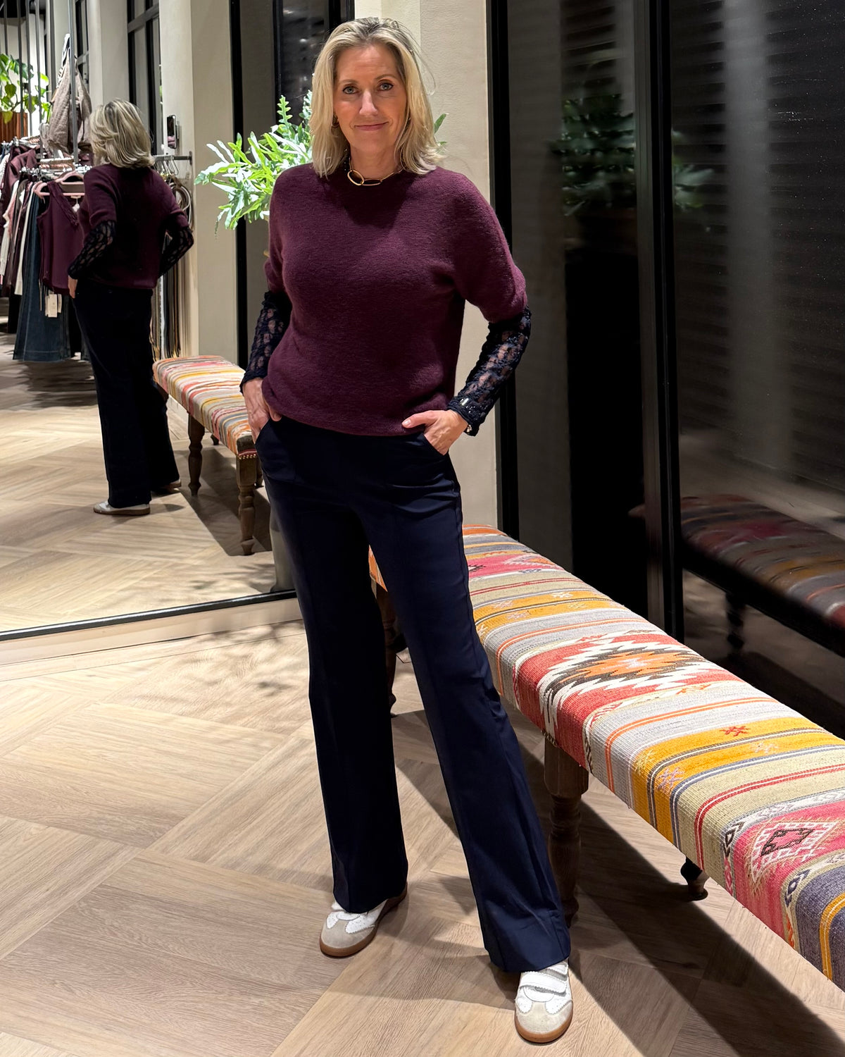 Triple Nine - Alpaca Top Levi Aubergine