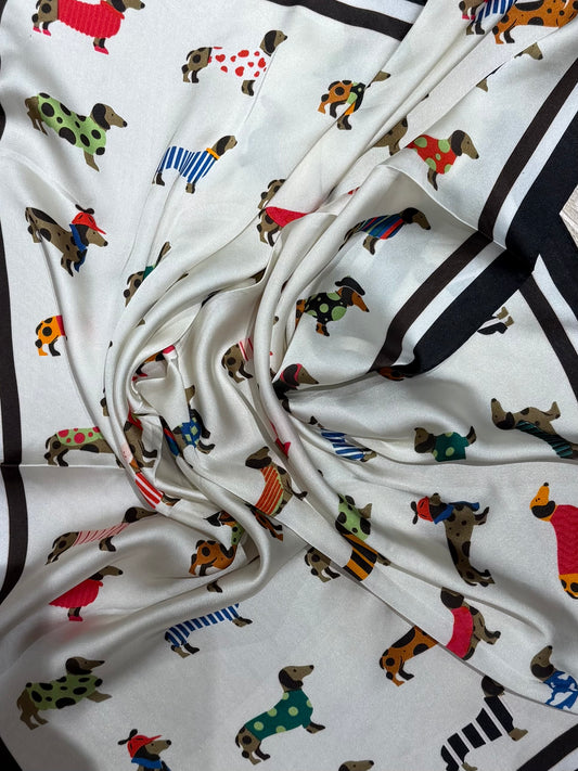 Sjaal Teckel Zwart - Peet kleding