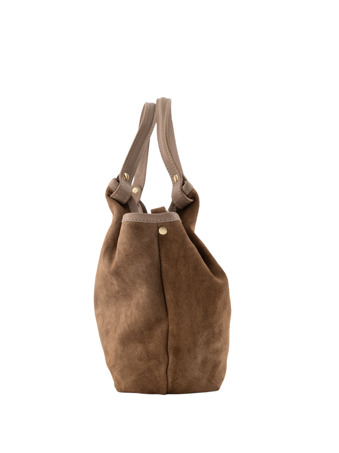Tas Lou Medium Suede Taupe - Peet kleding