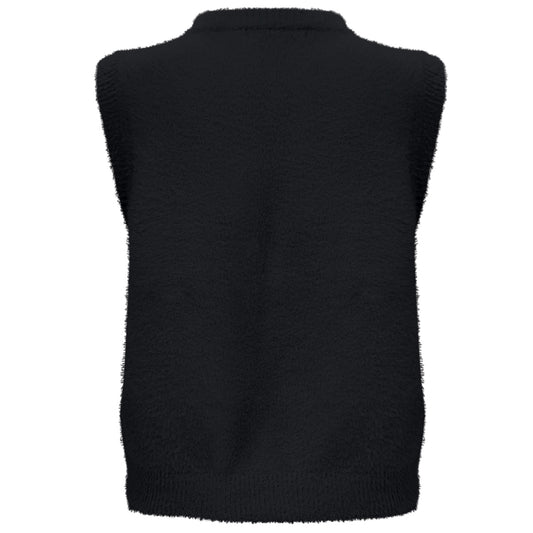 Triple Nine - Fluffy Gilet Inky Zwart - 9001 - Peet kleding