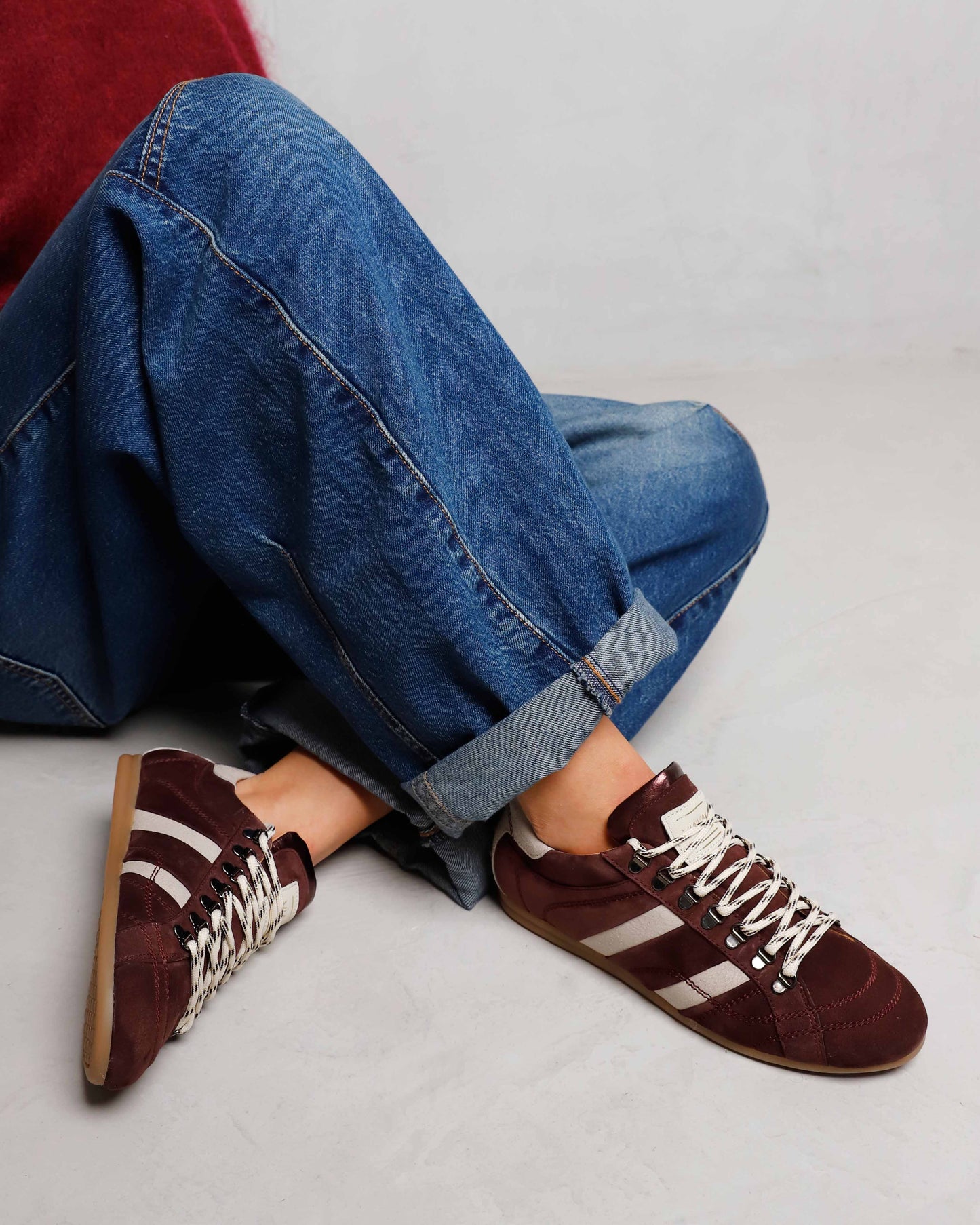 Via Vai Sneaker June Jackie Chevre Bordeaux
