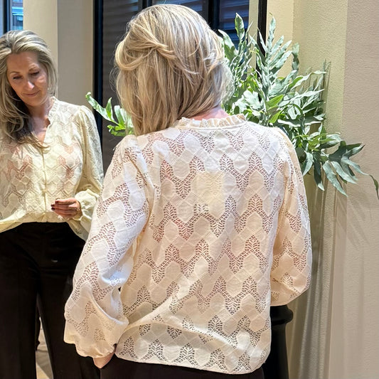 Ichi Blouse Junela Offwhite - Peet kleding