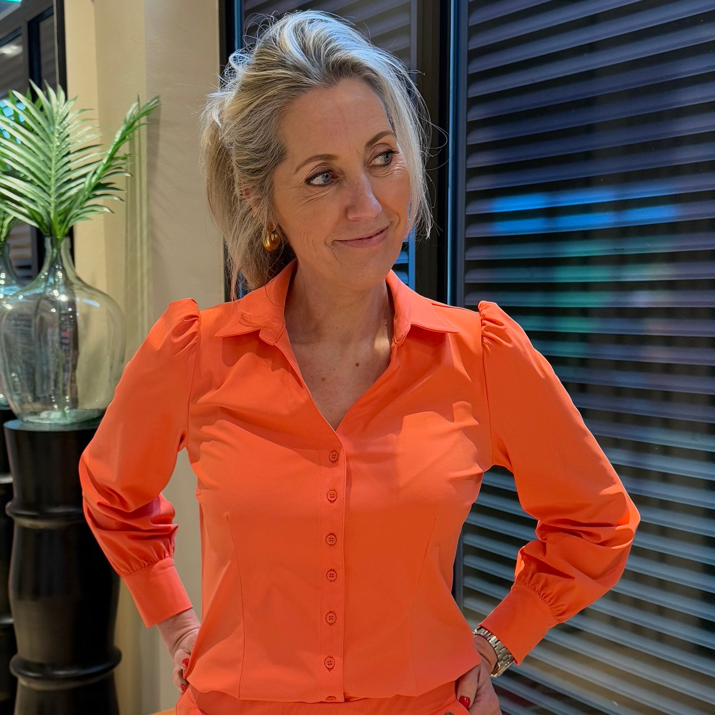Triple Nine - Travel Blouse Gaby Koraal - 5910 - Peet kleding