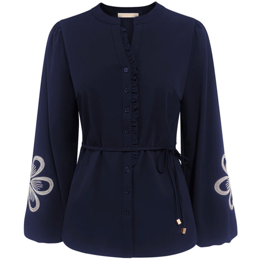 Triple Nine - Travel Blouse Simone Navy - 5923 - Peet kleding