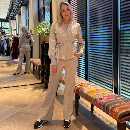 Triple Nine - Travel Blouse Megan Beige - 5926 - Peet kleding