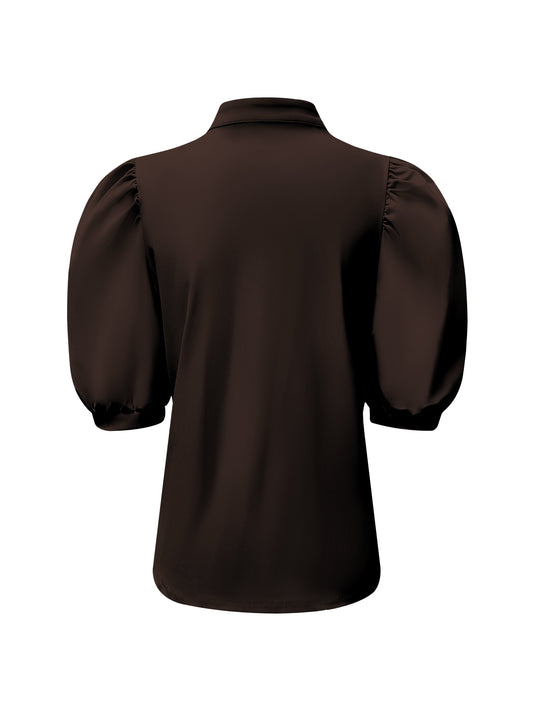 Triple Nine - Travel Blouse Emilie Donkerbruin - 5934 - Peet kleding