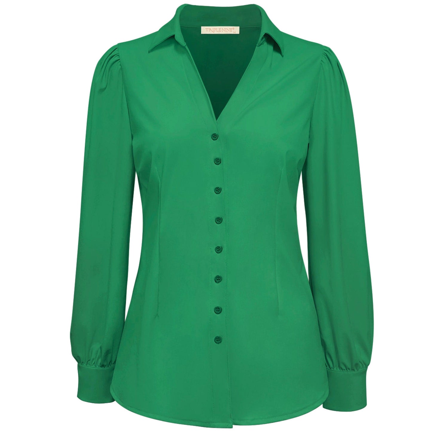 Triple Nine - Travel Blouse Gaby Groen - 5910 - Peet kleding