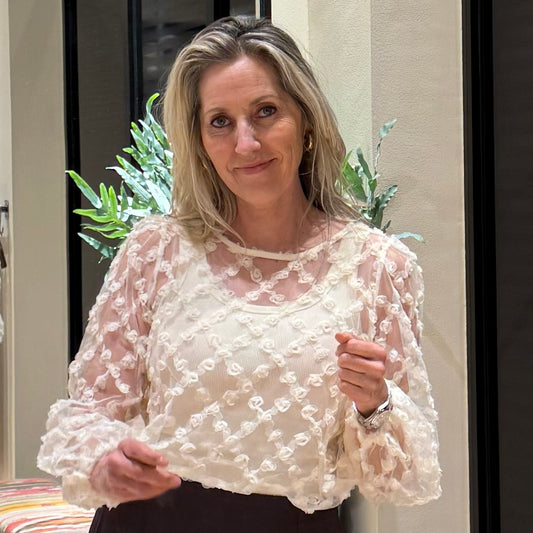 Ichi Top Elki Chiffon Flower - Peet kleding