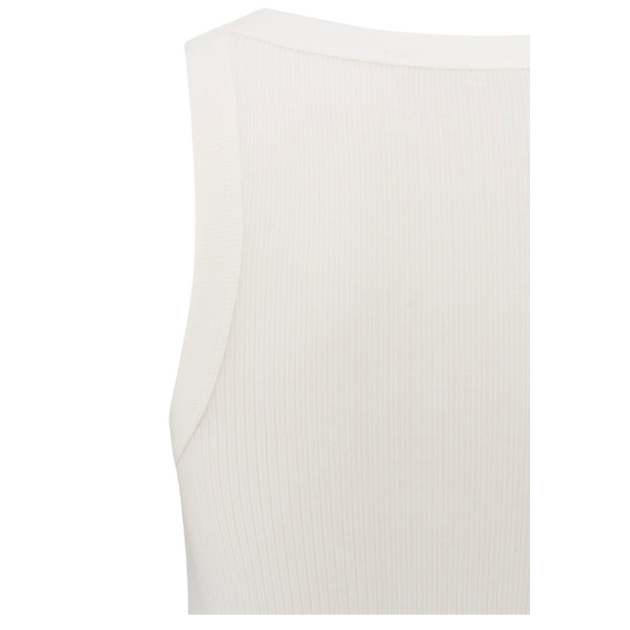 Yaya Singlet Rib Trims Offwhite - Peet kleding