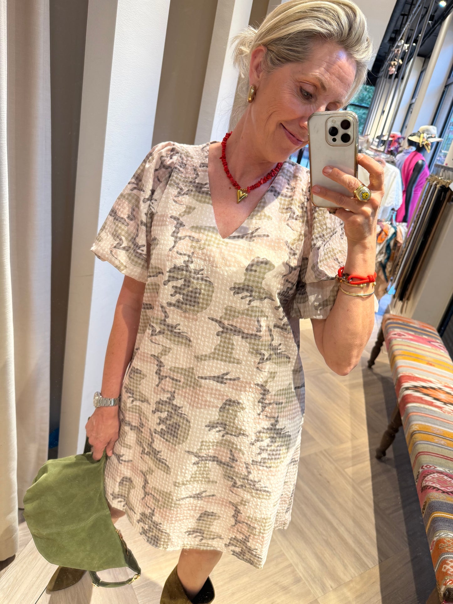 Azzurro Jurk Lisa Camoflage - Peet kleding