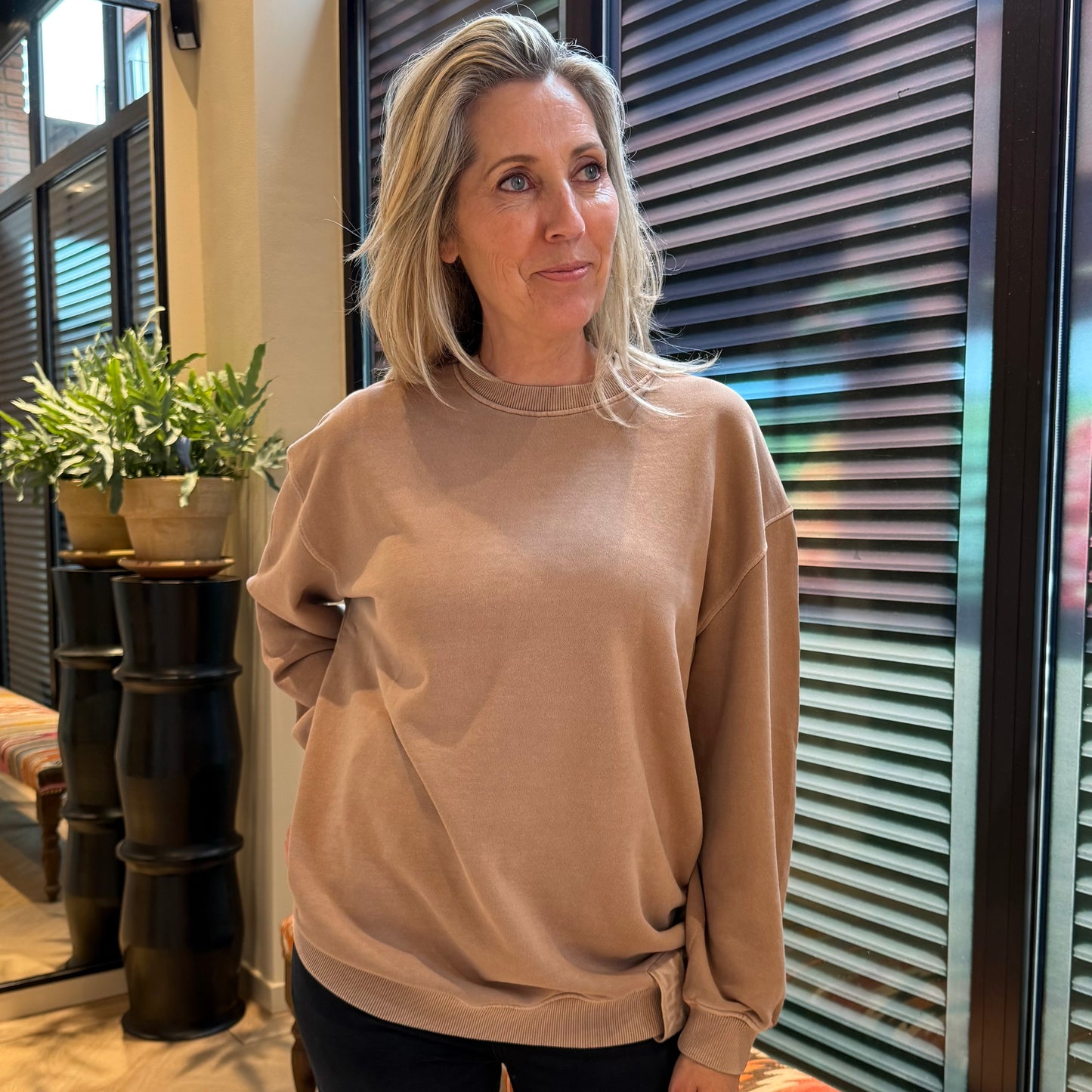 Zhrill Sweater Marlen Taupe - Peet kleding