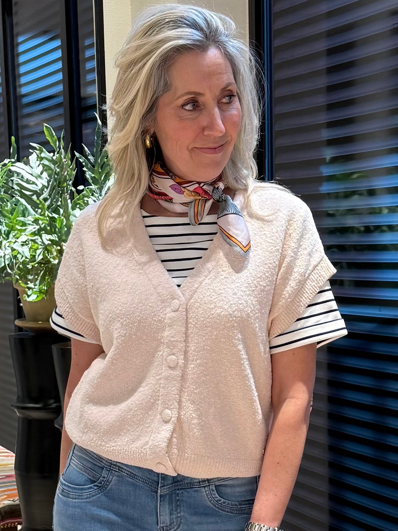 Red Button Korte Mouw Shirt Terry Donkerblauw - Peet kleding