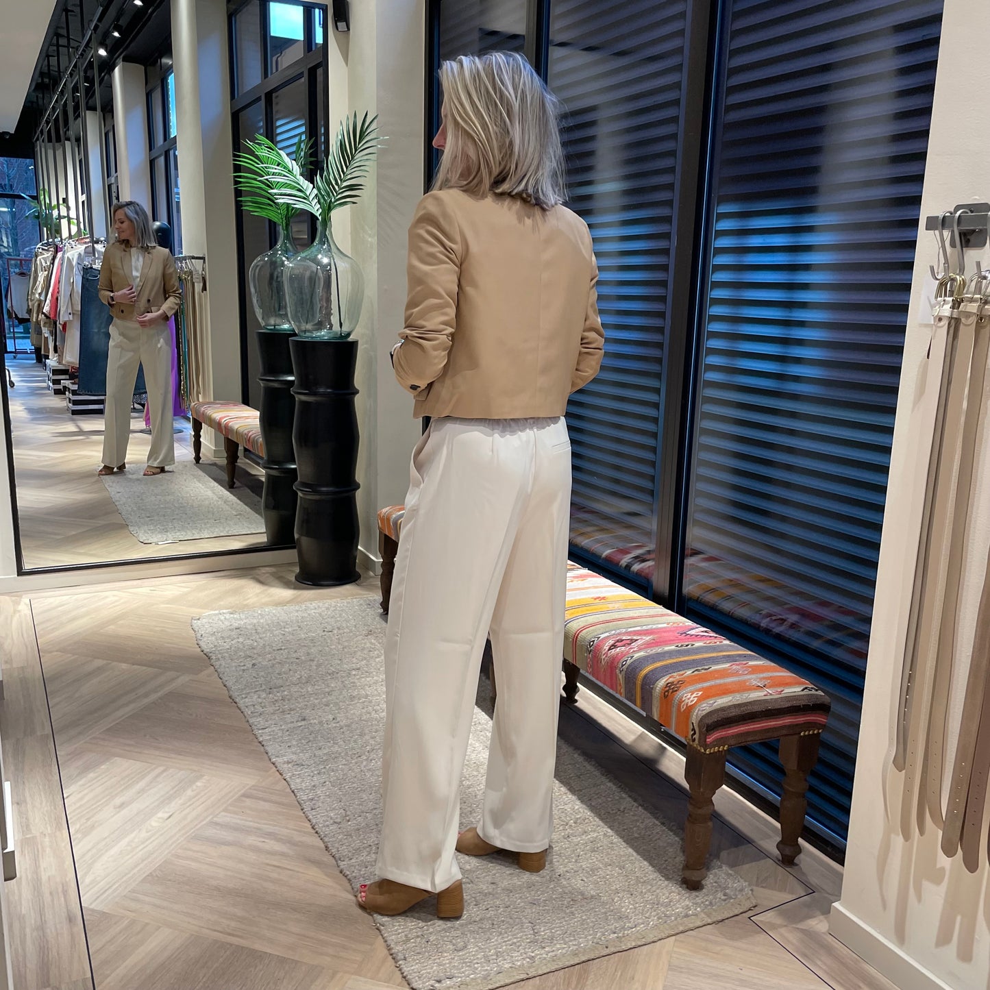 Yaya Korte Blazer Bruin - Peet kleding