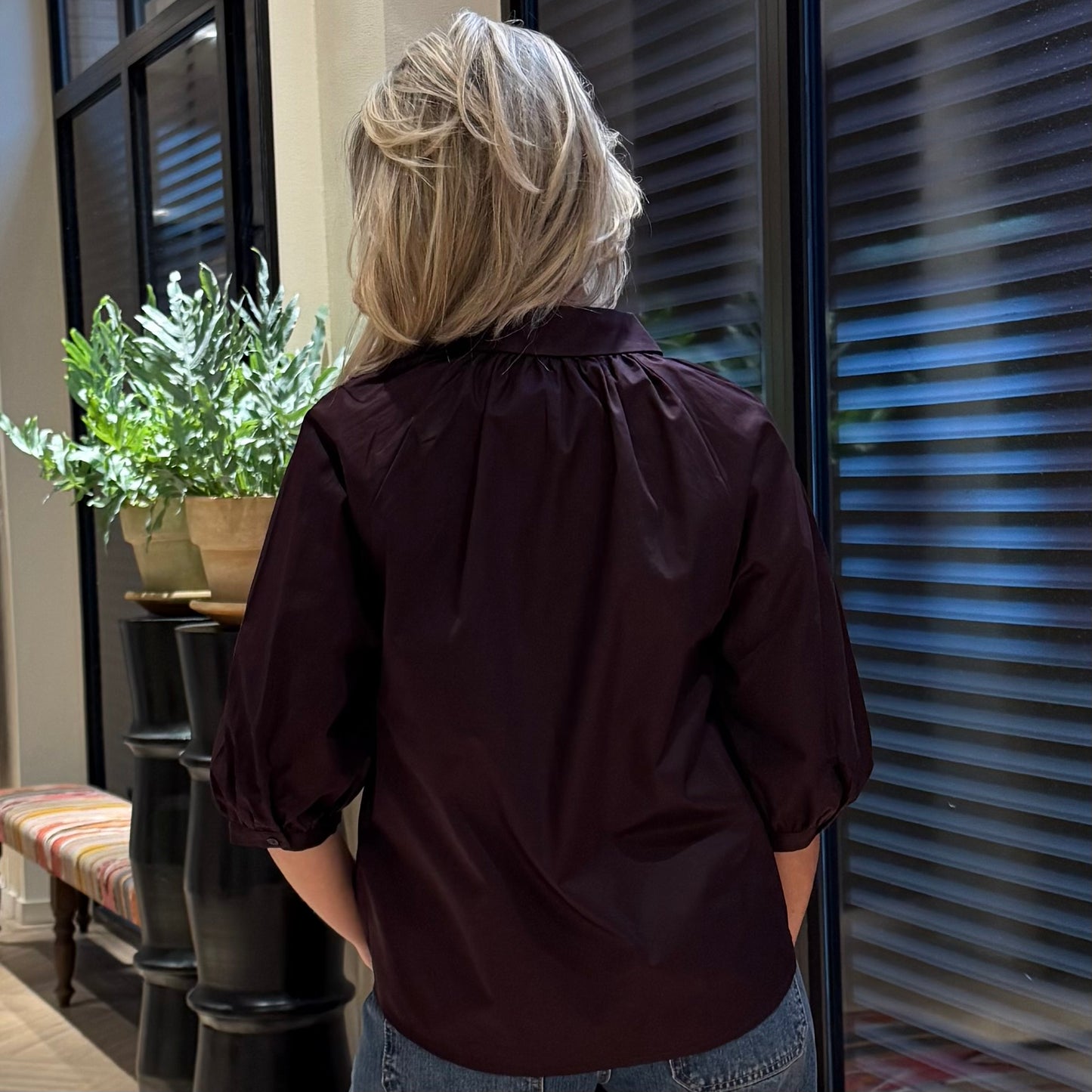 With Black Blouse Grazie Aubergine - Peet kleding