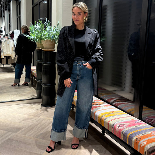 Blazer Leny Glitter Zwart - Peet kleding