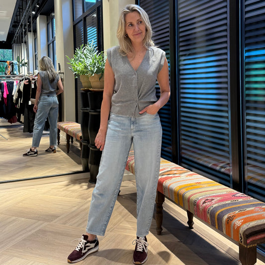 Yaya Gilet Mouwloos Grijs - Peet kleding