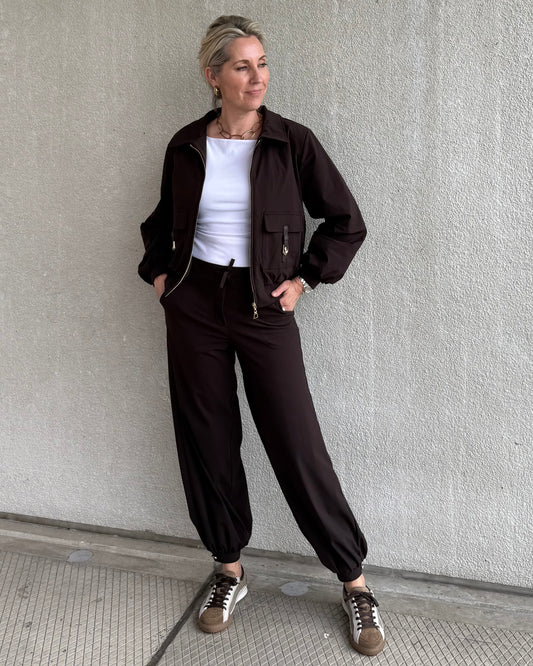 Triple Nine - Travel Jas Jolien Donkerbruin - 92423 - Peet kleding