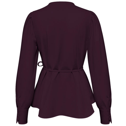 Triple Nine - Travel Blouse Ajour Aubergine - 5925 - Peet kleding
