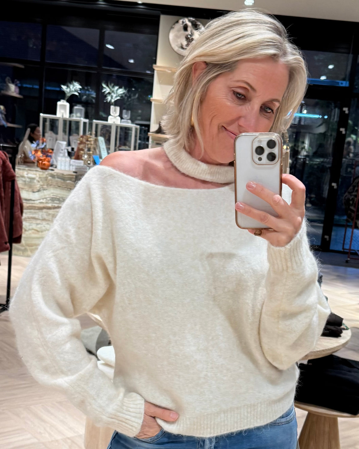 Trui Lies Ecru - Peet kleding