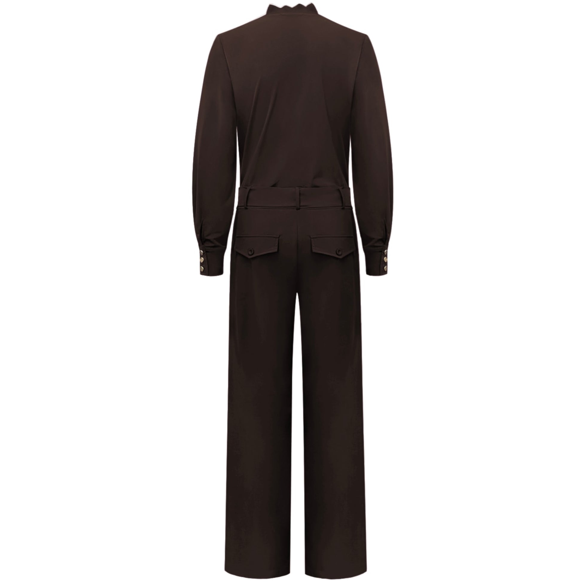 Triple Nine - Travel Jumpsuit Milana Donkerbruin - 51907 - Peet kleding