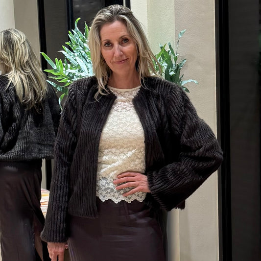 Ichi Jas Faux Fur Kora Bruin - Peet kleding