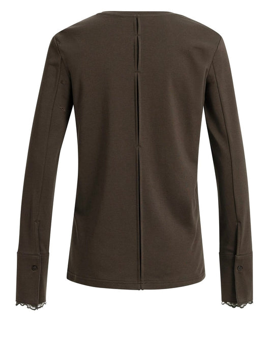 Yaya Jersey Top Delicio Brown - Peet kleding