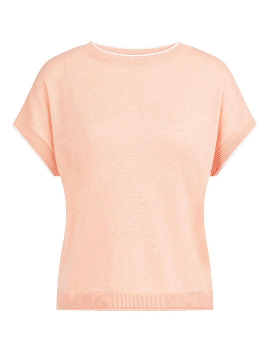 Yaya Trui Korte Mouw Peach - Peet kleding