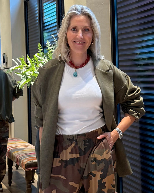 Blazer Fanny Army Groen Mêlee - Peet kleding